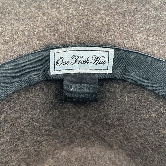 One Fresh Hat Feather Boho 100% Wool Felt One Size Penny Lane Bohemian Festival - Picture 6 of 7